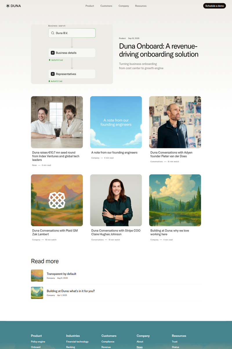 Duna - Blog Page