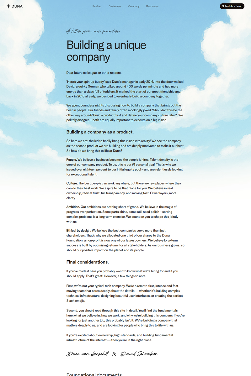 Duna - Careers Page