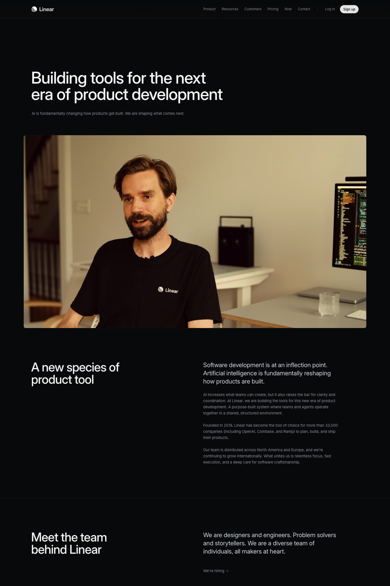 Linear — About Page