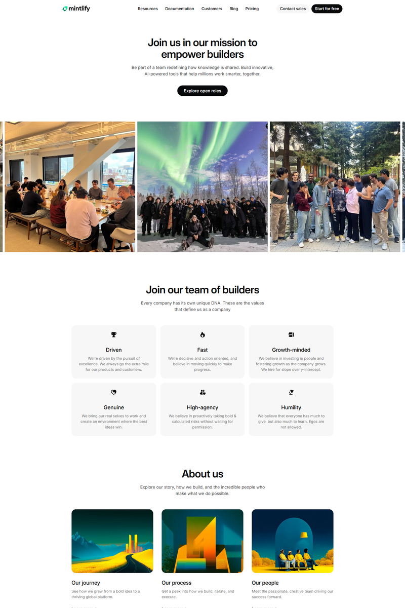 Mintlify - Careers Page